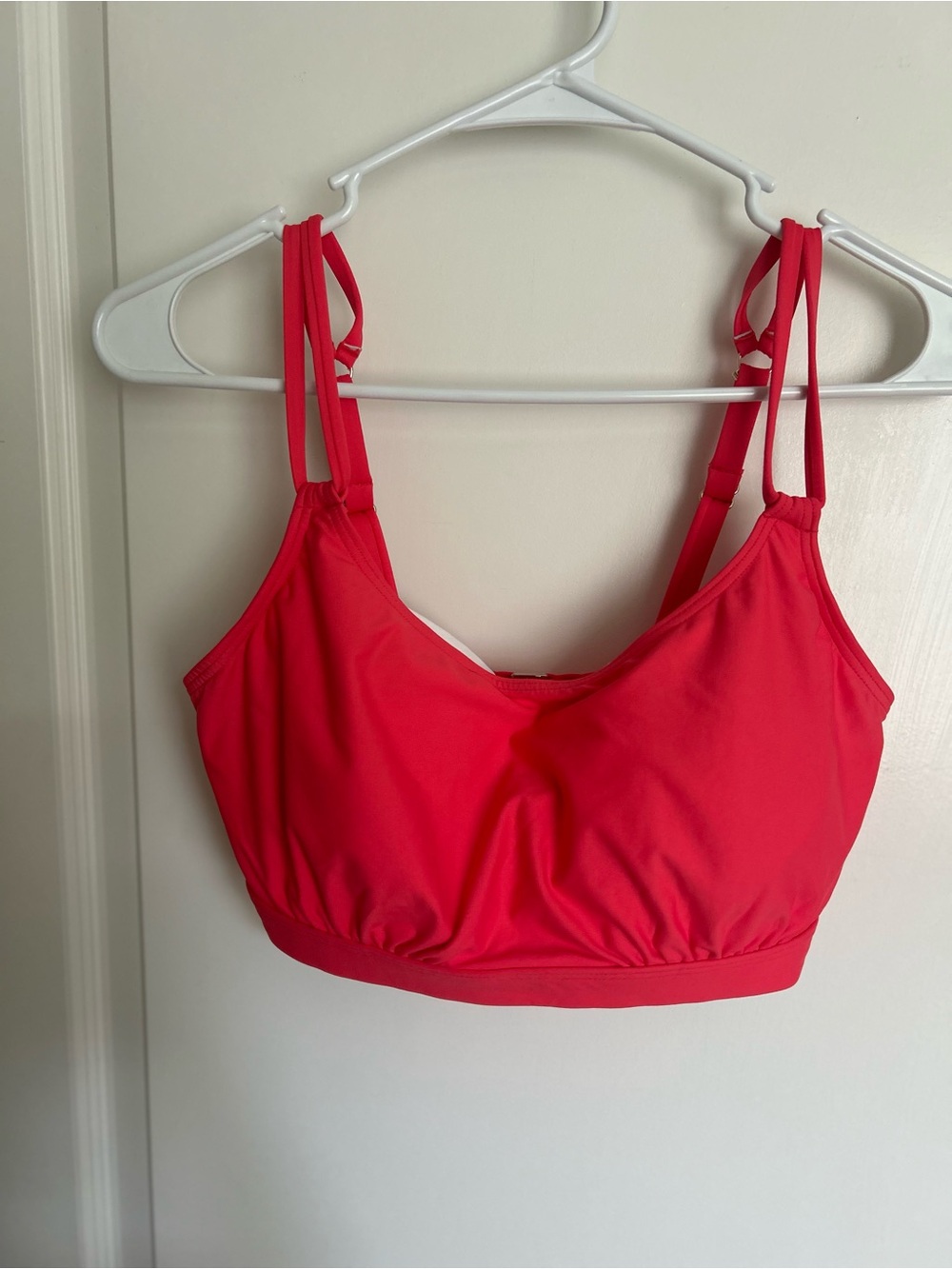 Women's Red swim top with bra cups 36DD
